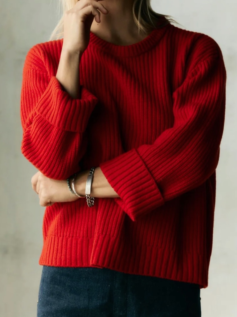 Imogene + Willie Varese Sweater in Red Wool